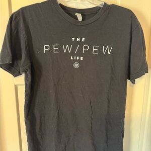 The pew/pew life Black Graphic Tee